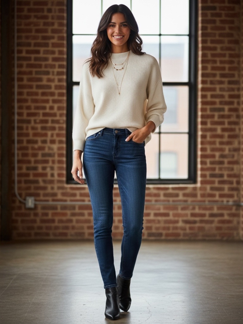 NEW • Paige • Skyline Skinny Howard Women’s High-Rise Skinny Jeans in Dark Blue